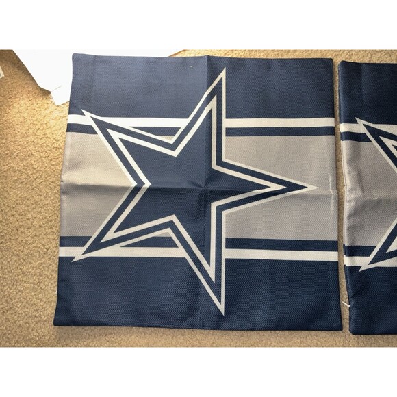Dallas Cowboys Football Throw Pillow Cases w/ Zipper Canvas Material Blue Grey - Picture 4 of 5
